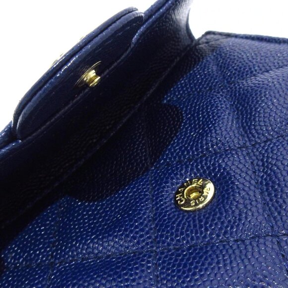 CHANEL Matelasse - Navy Calfskin Coin Case Gold hardware 684-081425 - Picture 8 of 11